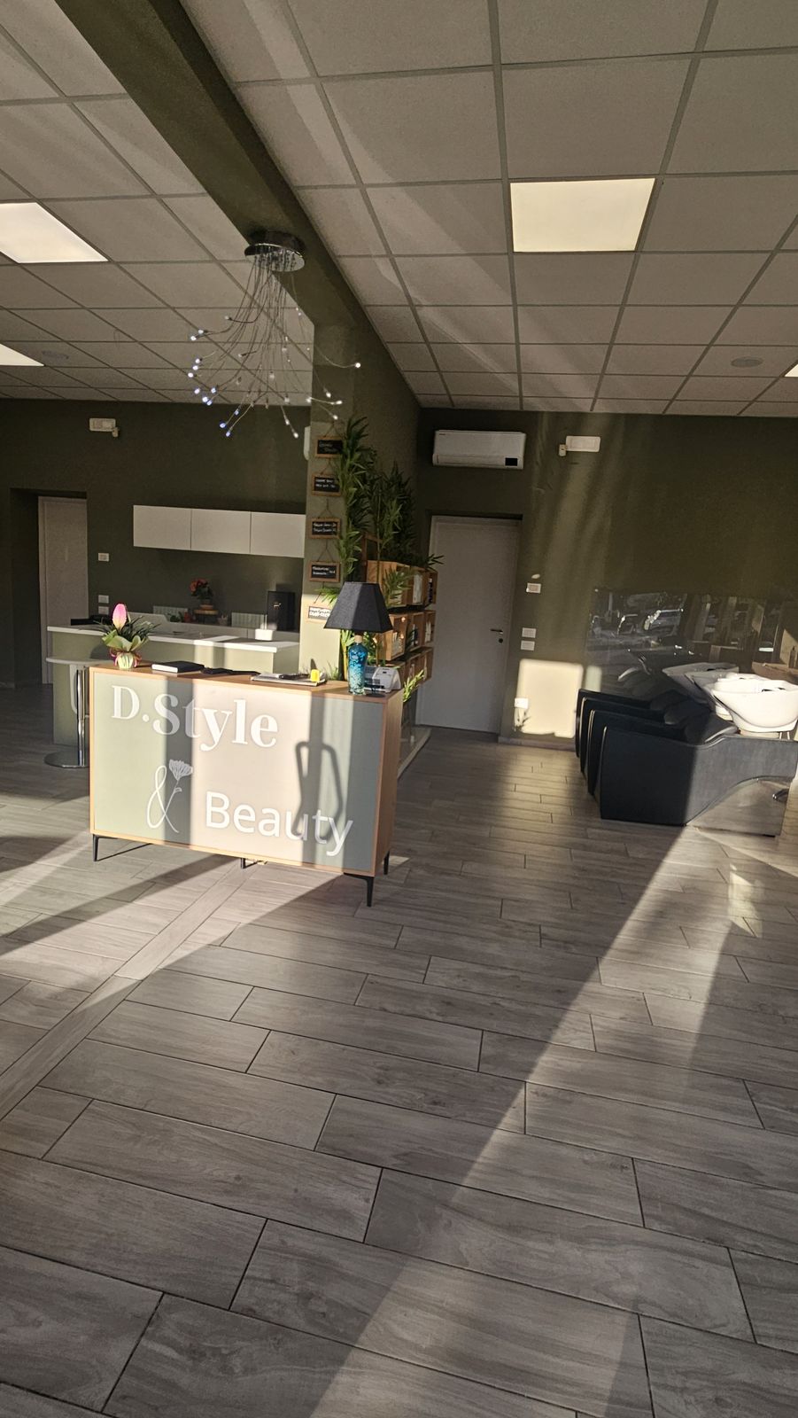 La reception con il logo D.Style Beauty